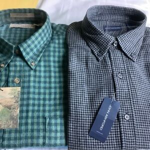 John Ashford/Claybrook Outdoors Men's Plaid flannel Shirts. Size L. Brand New!